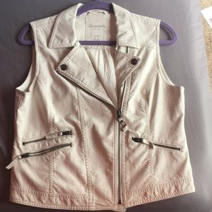 White Faux leather jacket